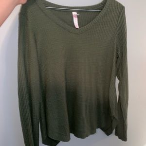 Olive Open Back Top